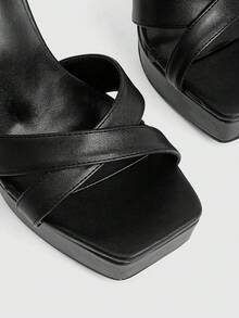 CUCCOO LuxiPop Women Heeled Sandals - Black - View 4