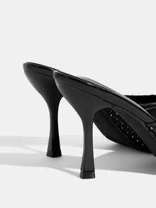 CUCCOO TILAWA Women's Fashion Daily Wear Slip-On High Heel Sandals - Black - View 10