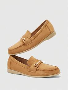 CUCCOO BIZCHIC Zapatos planos de slip-on para uso diario de mujer - Marrón - Ver 10