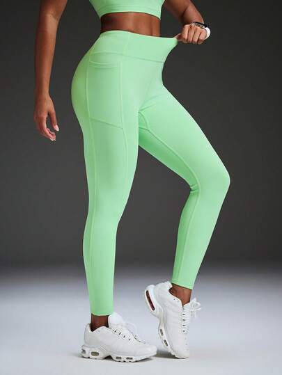 Powerista Women's Solid Color Casual Versatile Daily Wear & Outdoor Leggings