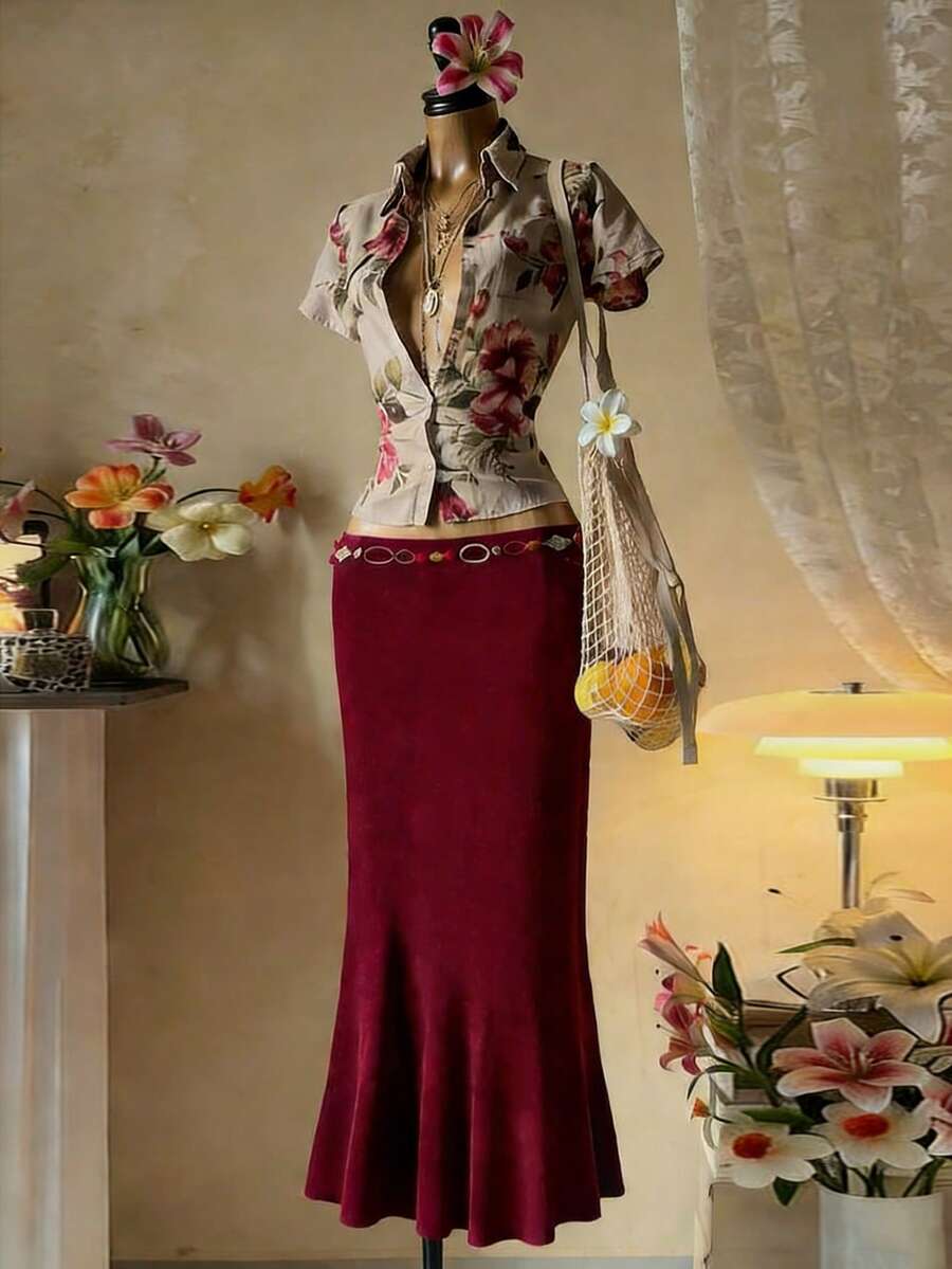 Lyxana Women's Casual Floral Print Shirt, Summer - Multicolor - View 1