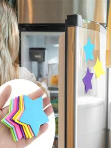 8 paquetes de notas adhesivas con forma de estrella, 8 colores brillantes, 30 hojas por bloque, blocs de notas autoadhesivos para uso escolar, oficina y planificador diario - Multicolor - Ver 7