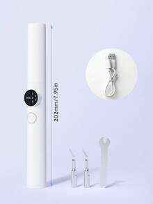 Teckwe Plaque Remover For Teeth, Tartar Remover For Teeth, Dental Calculus Remover, Teeth Cleaning Kit 5 Speed Modes With 2 Replaceable Heads - White - View 7