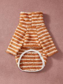 PETSIN Pawparrel 1件宠物秋冬双面毛绒弹力舒适保暖条纹高领狗狗卫衣 - 彩色 - 查看 1