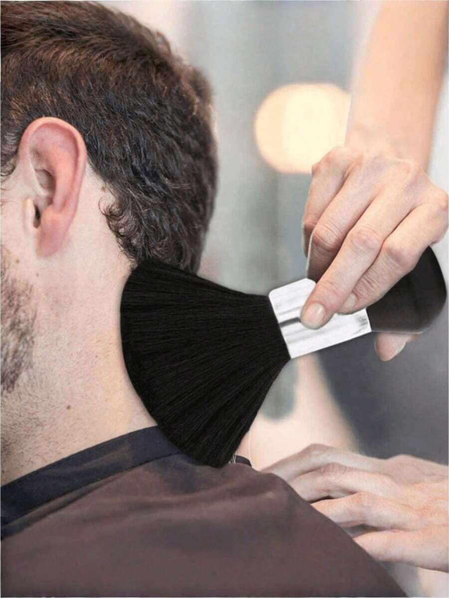A Ergonomically Designed Salon Neck Brush With A Soft Nylon Brush Head – A Lightweight And Efficient Hair-Cleaning Tool Suitable For Professionals And Home Use. - Black - View 1