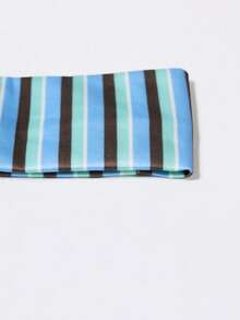 MUSERA Diadema gruesa de rayas multicolor con estiramiento, accesorio lindo para verano, playa, salir, diario, primavera y vacaciones - Multicolor - Ver 4