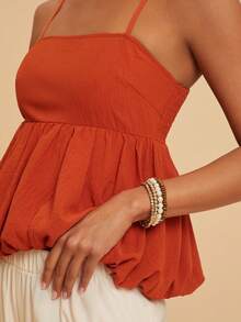 Travachic 度假休闲纯色吊带背心 + 热带印花长裤 - 彩色 - 查看 3