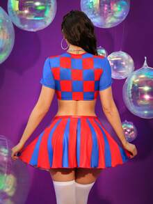 Football Fan Sexy COS Revealing Chest Temptation 5-Piece Lingerie Costume Set For Women - Multicolor - View 2