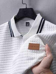 Manfinity CasualCool Bộ đồ nam thường ngày gồm áo polo tay ngắn và quần short cạp chun, thích hợp mặc hàng ngày. - trắng - Xem 6