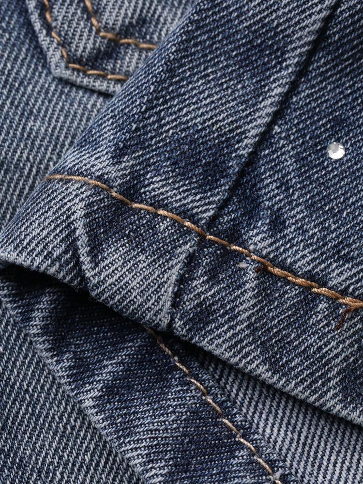 Young Girls Washed Distressed Denim Shorts, Fresh Korean Style, Summer