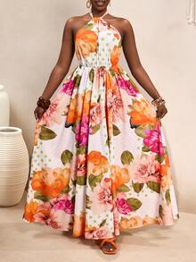 BamGleam New Model Women Summer Sexy Camisole High Waisted Dress - White - View 5