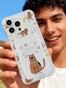 SCOOBY-DOO X SHEIN 史酷比神秘猎犬太空主题透明TPU卡包手机壳，镜头保护防震保护套，带卡槽，复古卡通日常礼物配件，兼容iPhone 16/iPhone 17/iPhone 17 Pro Max - 無色 - 查看 7