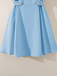 GlowEve 优雅浪漫度假及通勤日常女装短裙蓝色休闲连衣裙天蓝色连衣裙蓝色春季连衣裙粉蓝色连衣裙婴儿蓝连衣裙优雅职业装女装工作服女装惊艳连衣裙优雅女装奢华女装休闲女装夏季高品质连衣裙 - 藍色 - 查看 3