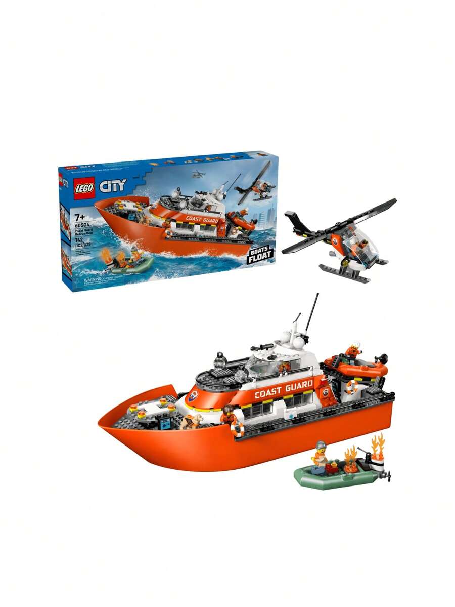 LEGO City Coast Guard Rescue Boat & Helicopter Kids 7Years+ 60504 - Multicolor - View 1