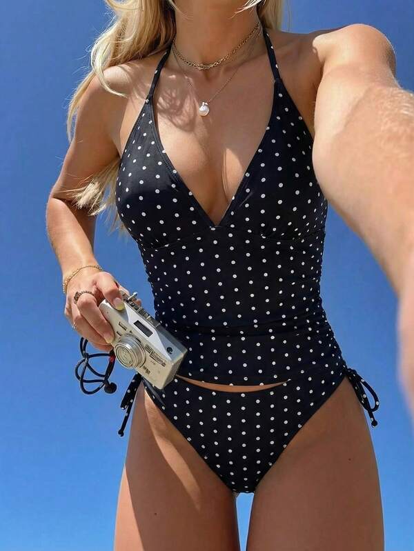 Swim Mod 女士热带碎花比基尼两件套，休闲度假