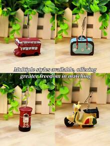 Joivida Giá đỡ giấy ghi chú bằng nhựa kiểu cổ điển dễ thương, vật trang trí bàn làm việc sáng tạo đáng yêu, kẹp ghi chú du lịch, bảng tin nhắn kiểu Anh cổ điển, kẹp giấy ảnh, kẹp ghi chú, kẹp giấy trang trí bàn làm việc, giá đựng thẻ để bàn kiểu cổ điển với hình xe buýt hai tầng, vali, ống hộp thư, xe máy, trang trí hoạt hình, thích hợp cho văn phòng, nhà cửa, du lịch và trang trí tiệc, giá đựng ghi chú và hình ảnh, món quà hoàn hảo cho bạn bè. - Nhiều màu - Xem 8