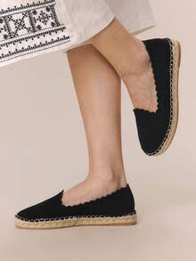 Styleloop 女士平底乐福鞋，休闲度假平底乐福鞋，编织材质，复古美式风格，波西米亚风，西部靴，科切拉音乐节，派对装扮 - 咖啡棕 - 查看 7