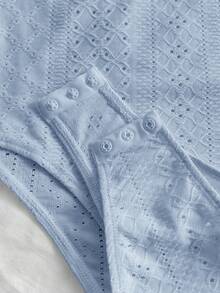 Soleia Bộ đồ liền thân mùa Xuân/Hè mới, phong cách thường ngày, thích hợp cho kỳ nghỉ, đám cưới, lễ tốt nghiệp, tiệc brunch, ngày lễ Thánh Patrick, kỳ nghỉ xuân, lễ Phục sinh, lễ hội âm nhạc, thanh lịch, phong cách Boho, nhiệt đới, chất liệu dệt kim, tay áo cánh hoa, viền bèo nhún, thích hợp cho ngày Valentine. - Màu xanh lam - Xem 4