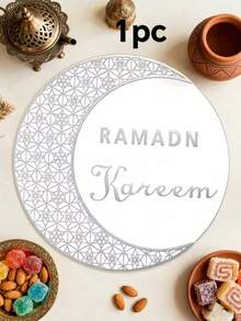 1-8 Alas Meja Bundar Aneka Warna untuk Ramadan, Cocok untuk Dekorasi Meja, Dekorasi Rumah, Acara Perjamuan, Makan Malam Perayaan, Pesta Liburan di Luar Ruangan, Dekorasi Meja, Aksesori yang Indah - MultiWarna - View 16