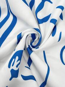 Easowa Women's Line Pattern Square Neck Sleeveless Top And Loose Shorts 2 Pieces Set - Multicolor - View 7