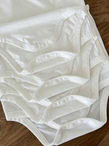 4pcs/Set Baby Boy Summer Casual Knight Print Sleeveless Romper - White - View 4