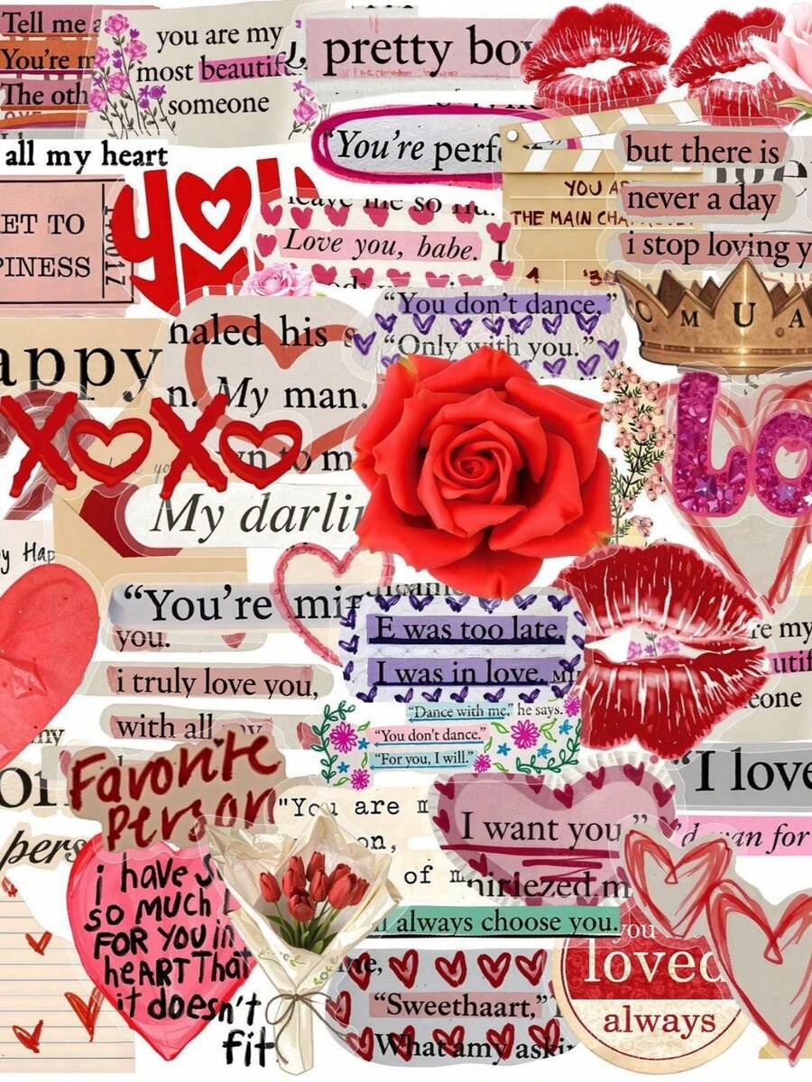 50 miếng dán hình vẽ nguệch ngoạc tiếng Anh trong suốt hình thú cưng hoạt hình, tự dán trang trí điện thoại, đàn guitar, laptop, hành lý, bình nước, quà tặng tiệc tùng. - Nhiều màu - Xem 1