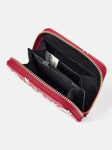 Betty Boop x SHEIN 1 Pack, Red Love Letters, Red Lips, Short Wallet, Simple Zipper, Women's Change Bag. - Red - View 4