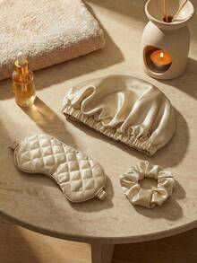 3-Piece Shower Cap Set, Blackout Eye Mask + Nightcap + Hair Band, Sleep Set, Adjustable Tightness - Multicolor - View 2