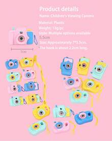 Cámara de proyección de juguete para niños y niñas, bebés y niños, cámara de proyección simulada #Color aleatorio - Multicolor - Ver 8
