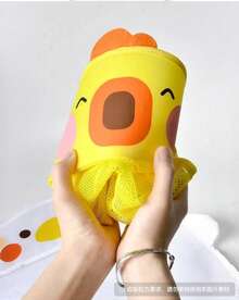 Cartoon Cute Duck Kids Toy Kitchen And Bath Storage Mesh Bag Waterproof Draining Baby Bathroom Hanging Bag With Suction Cups - Multicolor - View 8