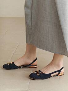 2025年秋季女士平底鞋，平底鞋 - 藍色 - 查看 3