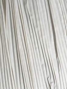 Lavishia Women's Simple Notch Collar Top And Pleated Skirt 2 Pieces Set, Summer, Summer Outfit For Women - Black and White - View 5