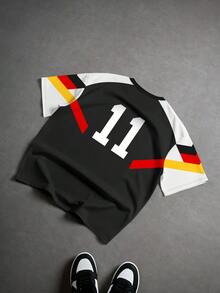 Manfinity Campus Court Áo thun in họa tiết phong cách bóng đá/bóng đá, áo mùa hè kiểu đường phố, trang phục mùa hè cho nữ, áo đi chơi, áo mùa hè cho nam, quần áo phối màu, trang phục đường phố, trang phục đi nghỉ mát, áo thun in hình học tay ngắn, áo thun dáng rộng, áo thun kiểu áo đấu bóng đá, áo thun in hình đồ họa cho nam, áo thun in hình đồ họa, áo khoác thể thao thời trang cho nam, dụng cụ bóng đá/bóng đá, áo đấu thể thao, áo bóng đá, áo thun in hình đồ họa cho nữ, áo sơ mi nam, áo thun mùa xuân thường ngày, áo thun in hình đồ họa cho nam. - Màu Hồng Tươi - Xem 3