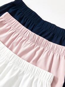 SHEIN 3 chiếc quần short cho bé trai tuổi teen - Nhiều màu - Xem 5