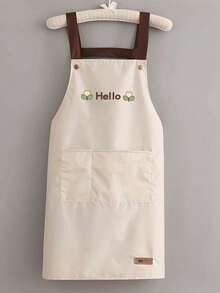 1 Buah Celemek Barista Tahan Air Dua Sisi Motif Beruang NICE Warna Polos, Celemek Dapur Serbaguna untuk Rumah, BBQ Luar Ruangan, Katering, Seni, Melukis, Salon, dan Pakaian Kerja Seragam Bengkel - HALO - View 12