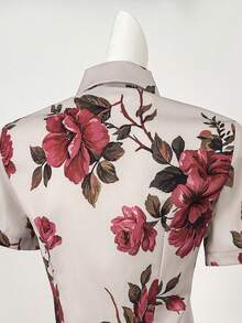 Lyxana Women's Casual Floral Print Shirt, Summer - Multicolor - View 5