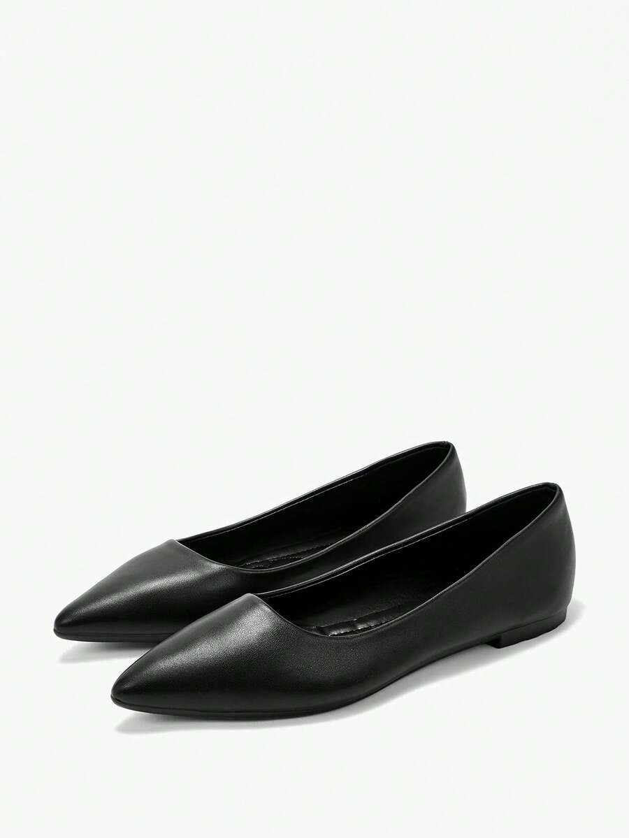 Giày bệt mũi nhọn thời trang dành cho nữ, phù hợp cho các hoạt động ngoài trời vào mùa thu - Tím, Sâm panh, Đỏ, Vàng, Đen