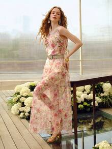MOTF PREMIUM WOMEN'S EMBROIDERED ROMANTIC LONG SKIRT, SPRING/SUMMER - Pink - View 1