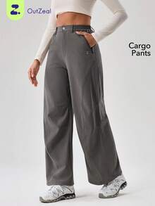 OutZeal Women Outdoor Pants Camping Hiking Cargo Wide Leg Side Pocket - Grey - View 1