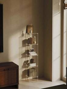 4/5/6 Layer Acrylic Transparent Bookshelf, Vertical Independent Corner Shelf, Suitable For Living Room, Bedroom, Bathroom, Small Space - Multicolor - View 8