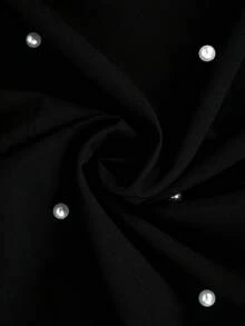 GlowEve CURVE Đầm dài dáng chữ A không tay cổ tròn, rộng rãi, đính ngọc trai, dành cho nữ cỡ lớn, thanh lịch, thích hợp mặc hàng ngày, đi làm, hẹn hò, đi nghỉ mát, thiết kế tối giản, đầm maxi thời trang. - màu đen - Xem 7