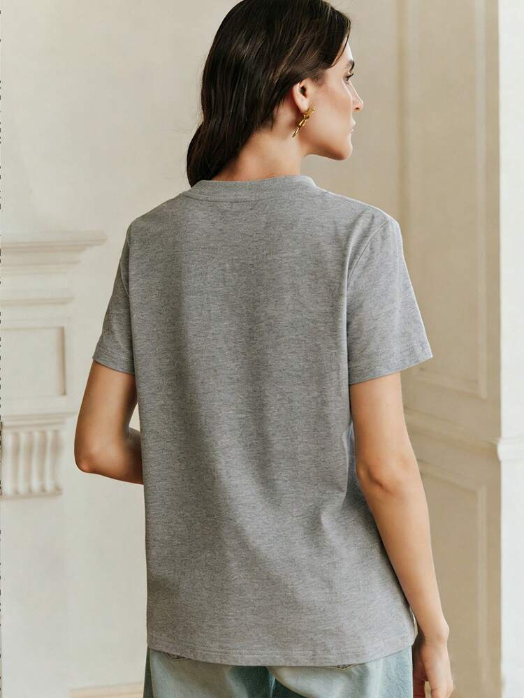 Women's Summer Fashion Vacation Beach Festival Casual Versatile Black Short Sleeve Carnival Pattern T-Shirt