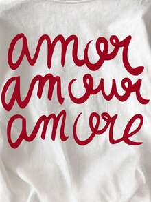 INAWLY Women Casual Loose Print Round Neck Short Sleeve T-Shirt, Christmas - White - View 5