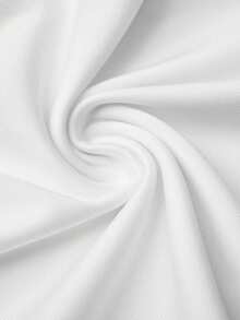 SHEIN Unity 女士簡約純色短袖修身T恤 - 白色 - 查看 3