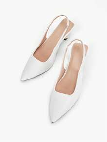 Women's High Heel Shoes, Fashion Versatile Commuting Work Shoes, French Style Summer Sandals - White Leather - View 12
