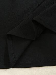 GlowEve CURVE Chân váy dáng suông thanh lịch dành cho người có thân hình đầy đặn, thích hợp mặc đi làm, chất liệu cao cấp với họa tiết hoa 3D tinh tế, thời trang cho các buổi gặp gỡ. - màu đen - Xem 6