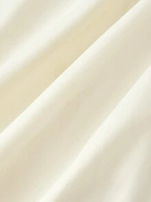 SHEIN MOD 女士优雅别致简约纯色仿珍珠和水钻装饰伞裙摆露背系带长裙，夏季 - 杏色 - 查看 7