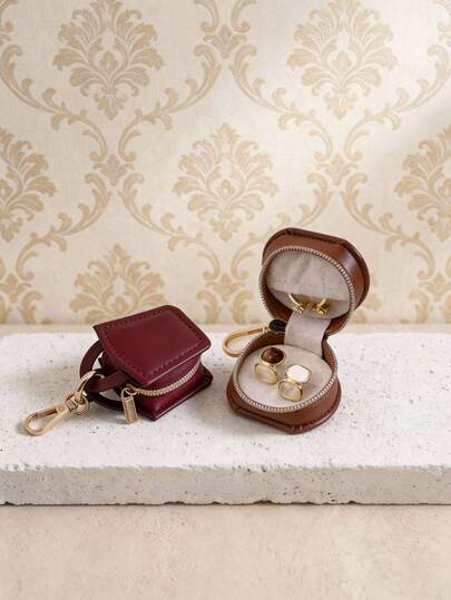 Cirelle Mini Premium Jewelry Box – Portable Travel Storage Case For Rings, Earrings & Bracelets, Compact Home Organizer & Bag Charm