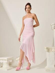 CUCCOO CHICEST New Pink Stiletto Pointed Fashion Bow Mesh Women's High-Heeled Sandals - Pink - View 7