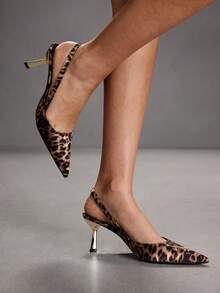 CUCCOO SZL Women's Pointed Toe Stiletto High Heel Shoes, Elegant Sexy Fashion Design, Suitable For Date, Afternoon Tea, Party, Evening, Daily Commute Spring Shoes - leopard print - View 9